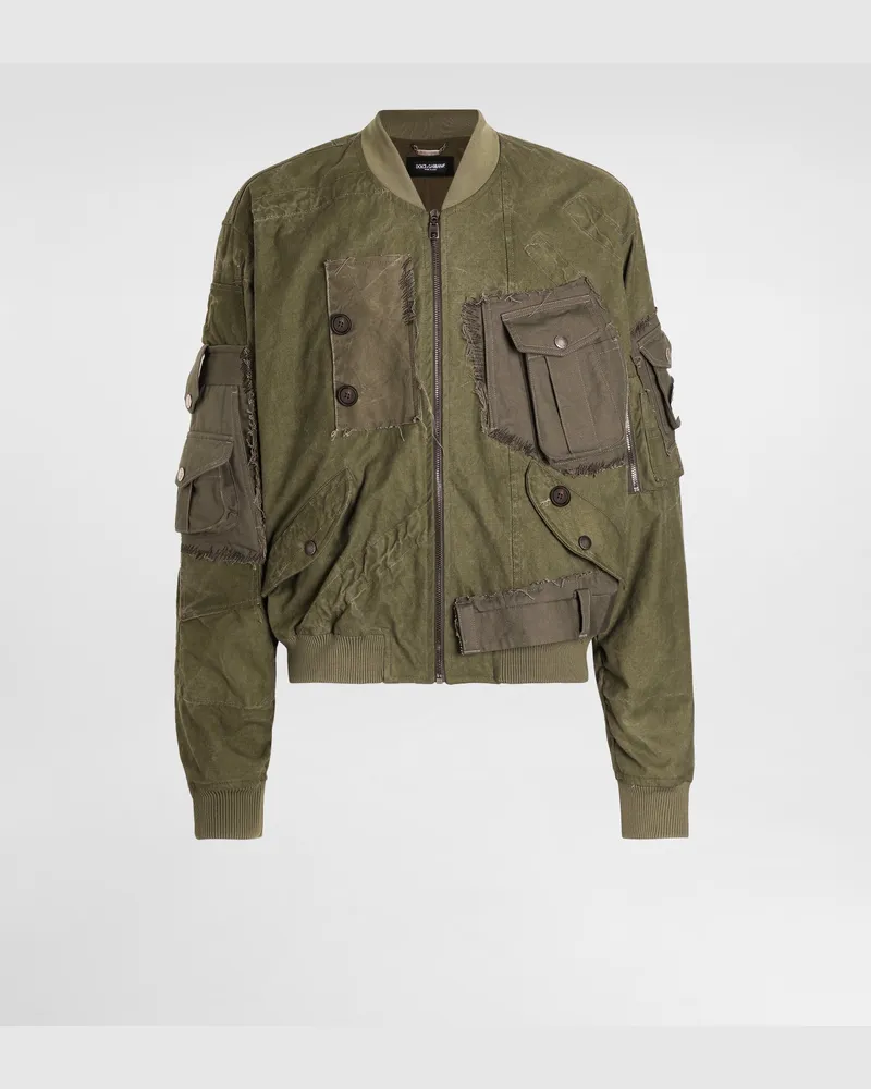 Dolce & Gabbana Oversized Padded Bomber Jacket - Mann Mäntel Und Jacken Green Green