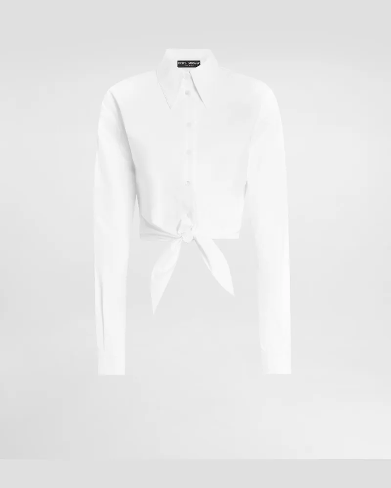 Dolce & Gabbana Stretch Poplin Shirt - Frau Blusen Und Tops Wei White