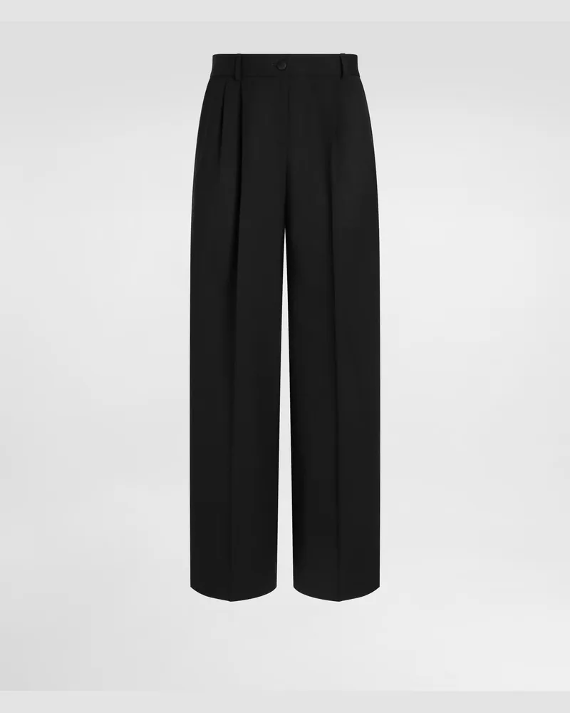Dolce & Gabbana Hose Aus Wolle - Frau Hosen Und Shorts Schwarz Schwarz