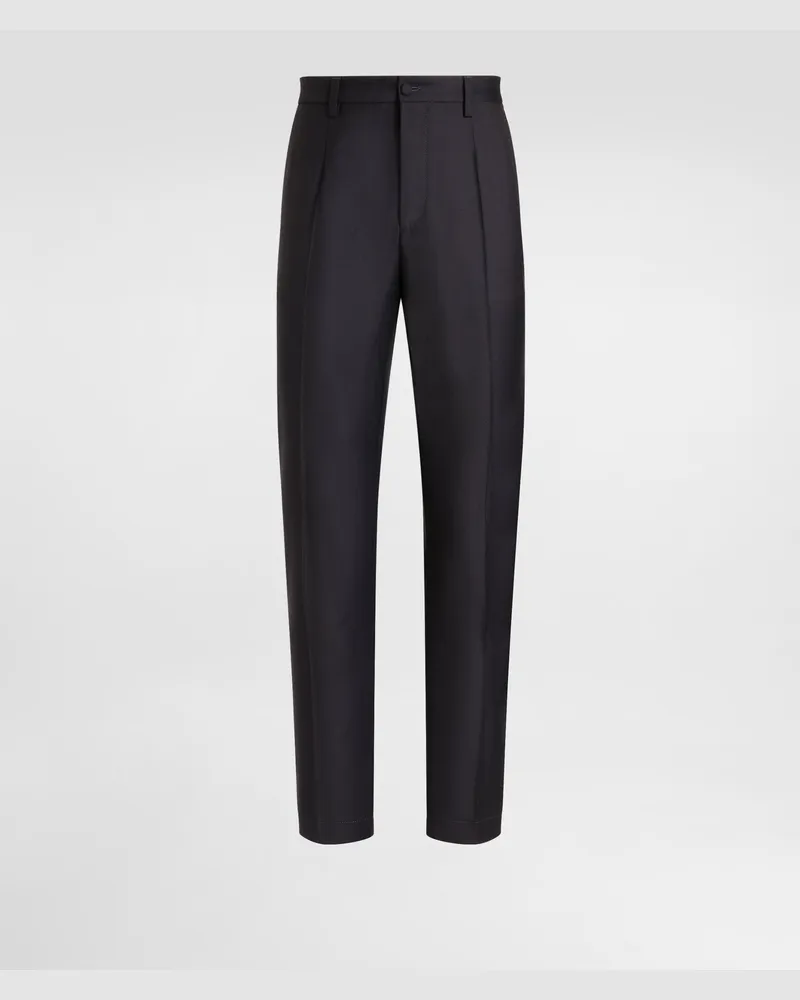 Dolce & Gabbana Wool Twill Trousers - Mann Hosen Und Shorts Blau Blue