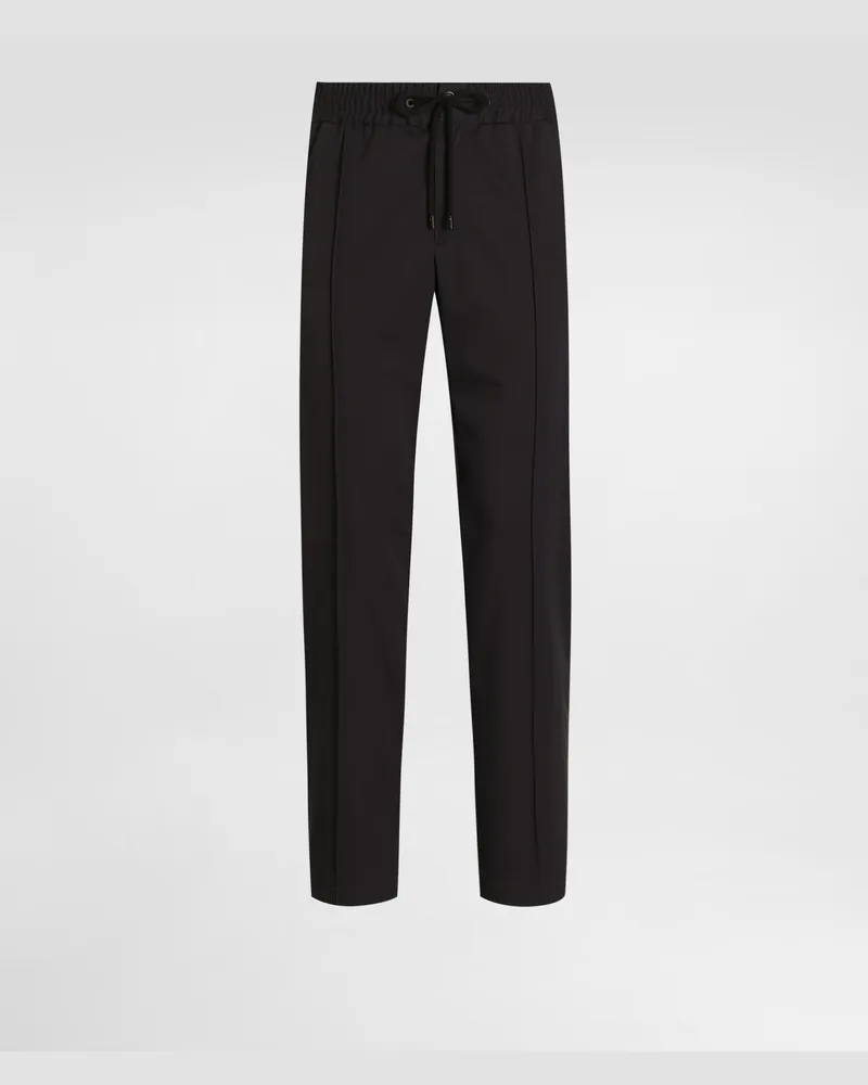 Dolce & Gabbana Wool Canvas Jogging Trousers - Mann Hosen Und Shorts Grey Grey