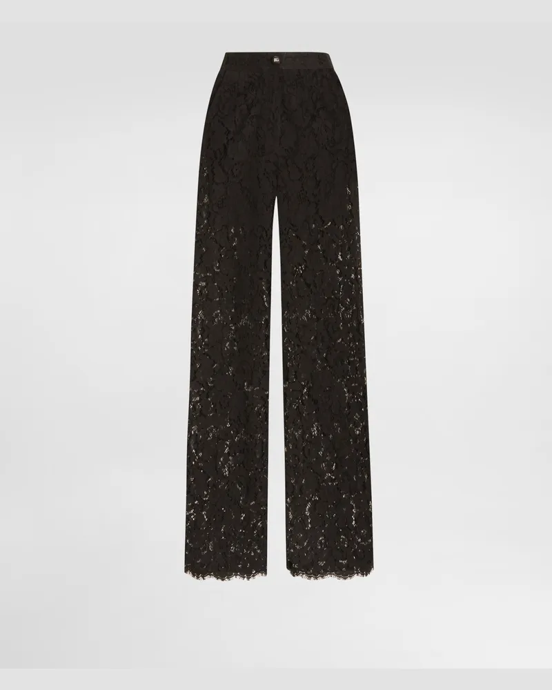 Dolce & Gabbana Hose Aus Kordelspitze - Frau Hosen Und Shorts Schwarz Schwarz