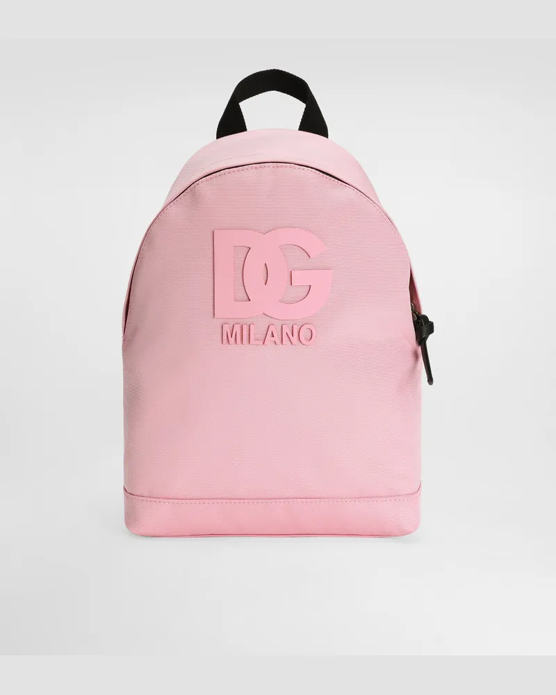 Dolce & Gabbana Nylon Backpack With Dg Patch - Mann Collection Rosa Rosa