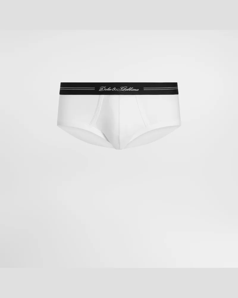 Dolce & Gabbana Slip Brando Aus Stretchjersey - Mann Unterwäsche Und Loungewear Wei Weiss