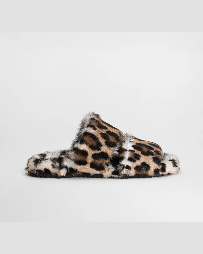 Dolce & Gabbana Leo Kid Leather Slides - Frau Pantoletten Und Mules Drucken Drucken
