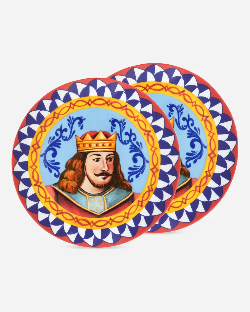 Dolce & Gabbana Set 2 Porcelain Bread Plates - Brotteller Mehrfarbig Mehrfarbig