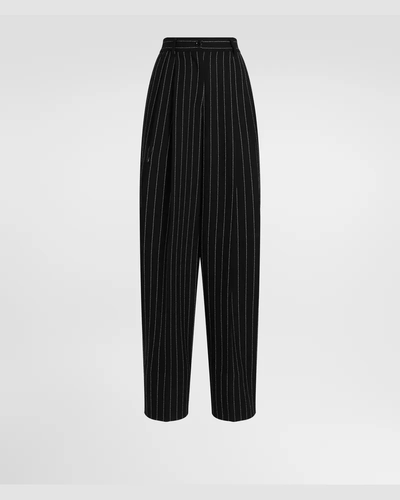 Dolce & Gabbana Hose Aus Schurwolle In Nadelstreifen-optik - Frau Collection #n/d Mehrfarbig