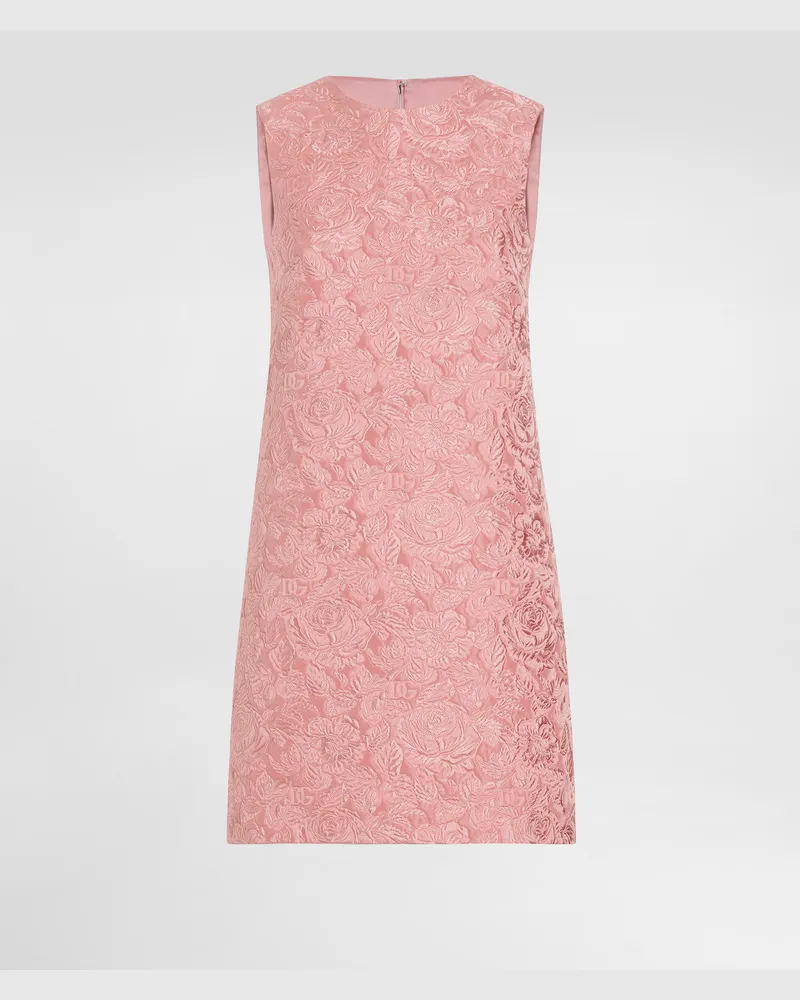 Dolce & Gabbana A-line Floral Matelassé Jacquard Short Dress - Frau Kleider Multicolor Multicolor