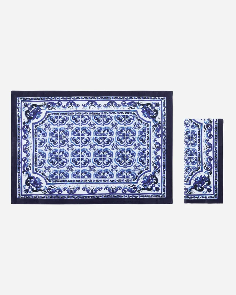 Dolce & Gabbana Set Platzdeckchen Und Serviette Aus Leinen - Sets Platzdeckchen Und Serviette Mehrfarbig Mehrfarbig
