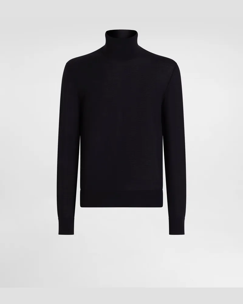 Dolce & Gabbana Rollkragenpullover Aus Kaschmir - Mann Blau Blau