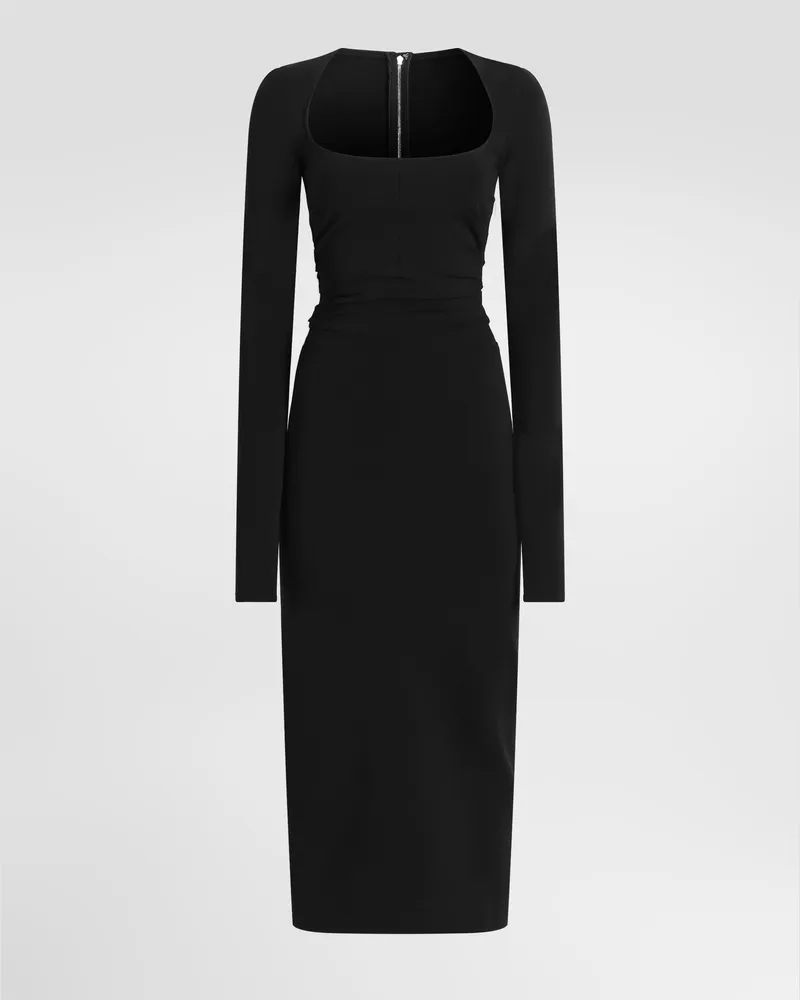 Dolce & Gabbana Etuikleid Aus Jersey - Frau Collection Schwarz Viskose Schwarz