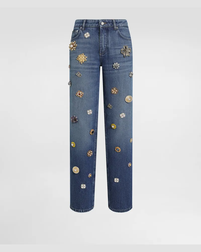 Dolce & Gabbana 5-pocket-hose Aus Denim - Frau Denim Mehrfarbig Mehrfarbig