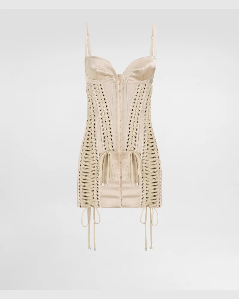 Dolce & Gabbana Duchesse Dress With Balconette - Frau Kleider Pink Pink