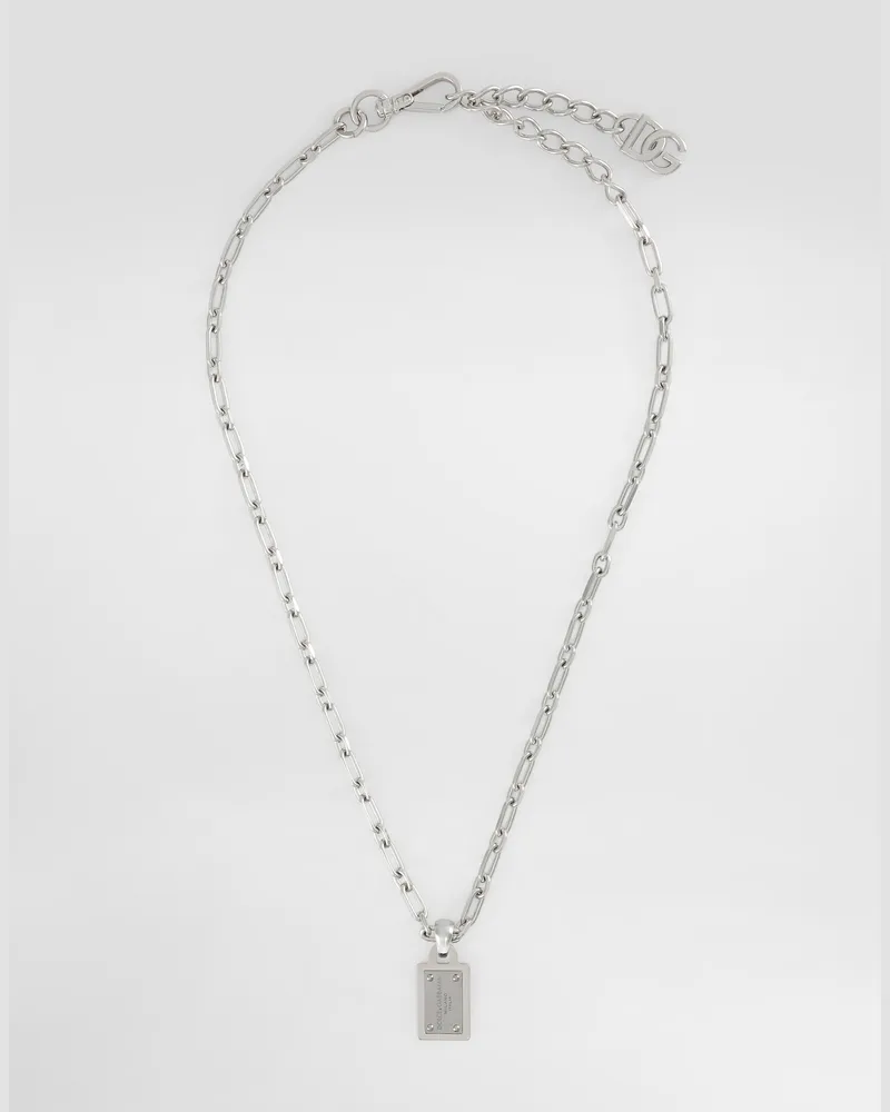 Dolce & Gabbana Collana - Mann Bijoux Silber Metall Silber
