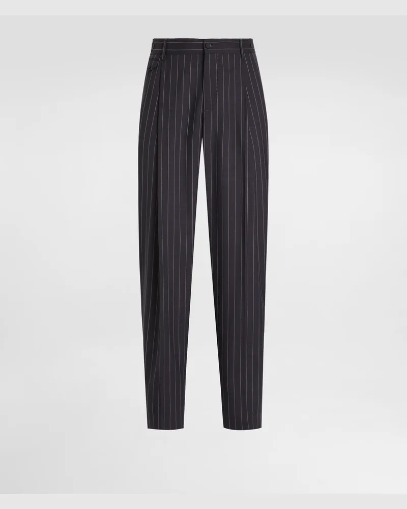 Dolce & Gabbana Pinstripe Virgin Wool Trousers - Mann Hosen Und Shorts Mehrfarbig Multicolor