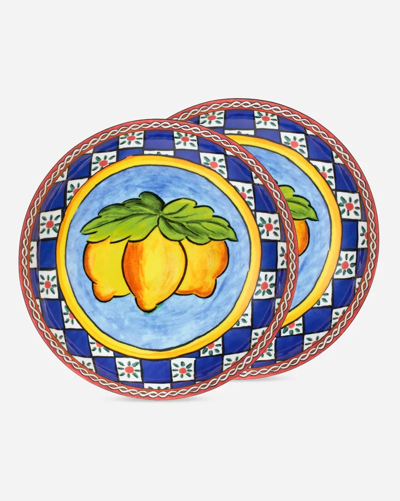 Dolce & Gabbana Set 2 Porcelain Soup Plates - Suppenteller Mehrfarbig Mehrfarbig