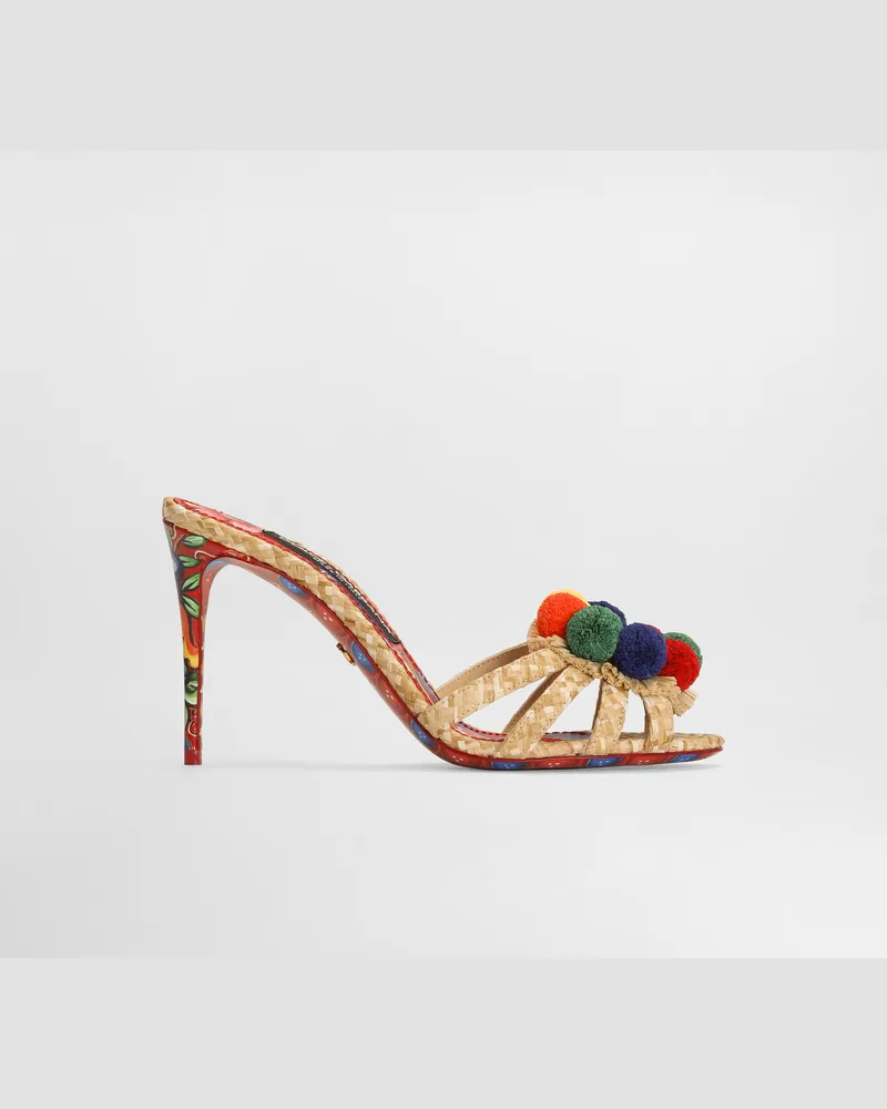 Dolce & Gabbana Ciabatta Tacco - Frau Pantoletten Und Mules Mehrfarbig Mehrfarbig