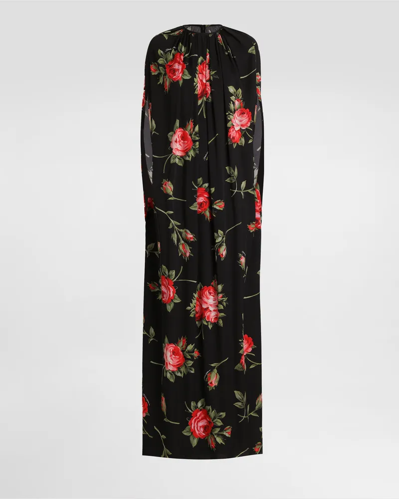 Dolce & Gabbana Tunikakleid Mit Rosenbouquet-print - Frau Kleider Mehrfarbig Mehrfarbig