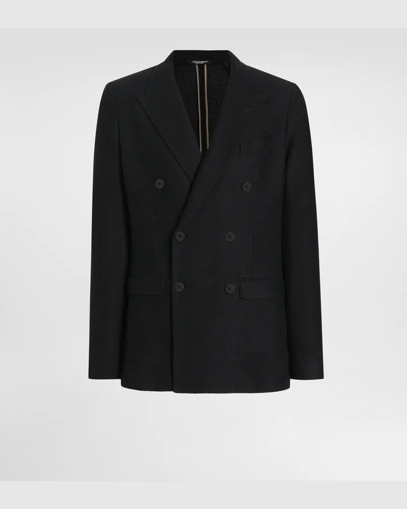 Dolce & Gabbana Double-breasted Taormina Jersey Jacket - Mann Anzüge Und Blazer Schwarz Black