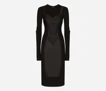 Midi-kleid Aus Pailletten - Frau Kleider Schwarz Viskose