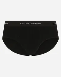 Dolce & Gabbana Slip Brando gerippte Baumwolle Schwarz