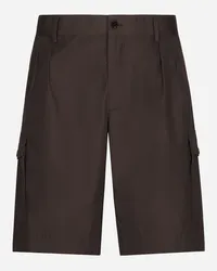 Dolce & Gabbana Bermudas aus Popeline mit Seitentaschen Braun