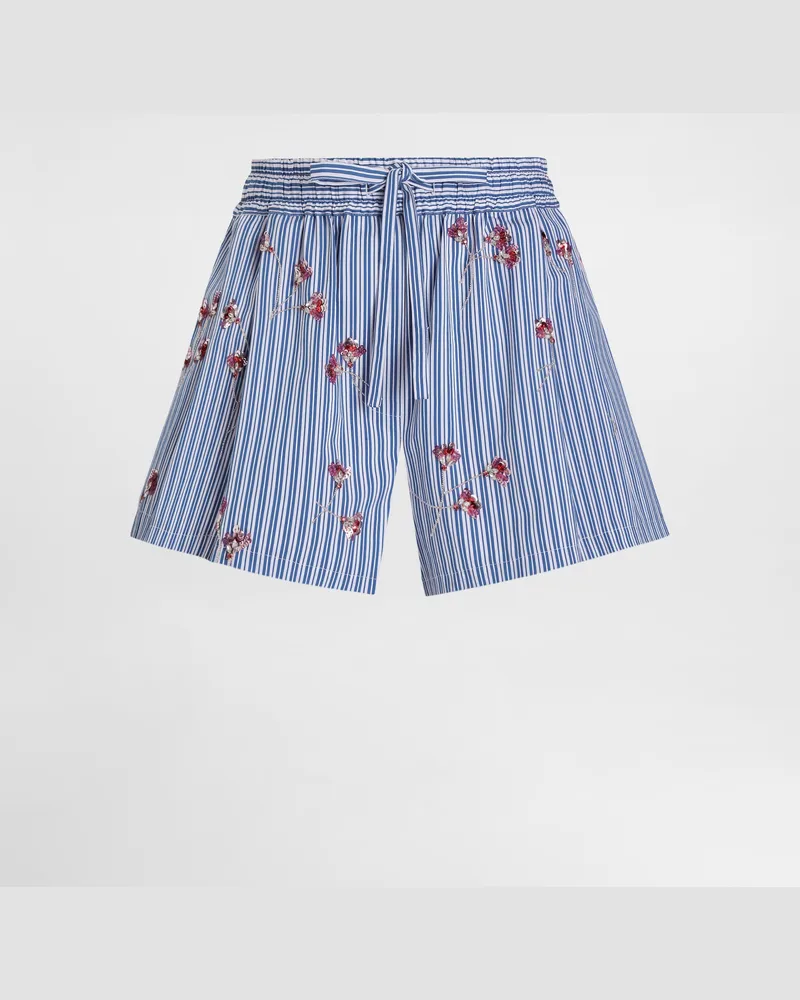 Dolce & Gabbana Crystal Flower-print Cotton Shorts - Frau Hosen Und Shorts Mehrfarbig Multicolor