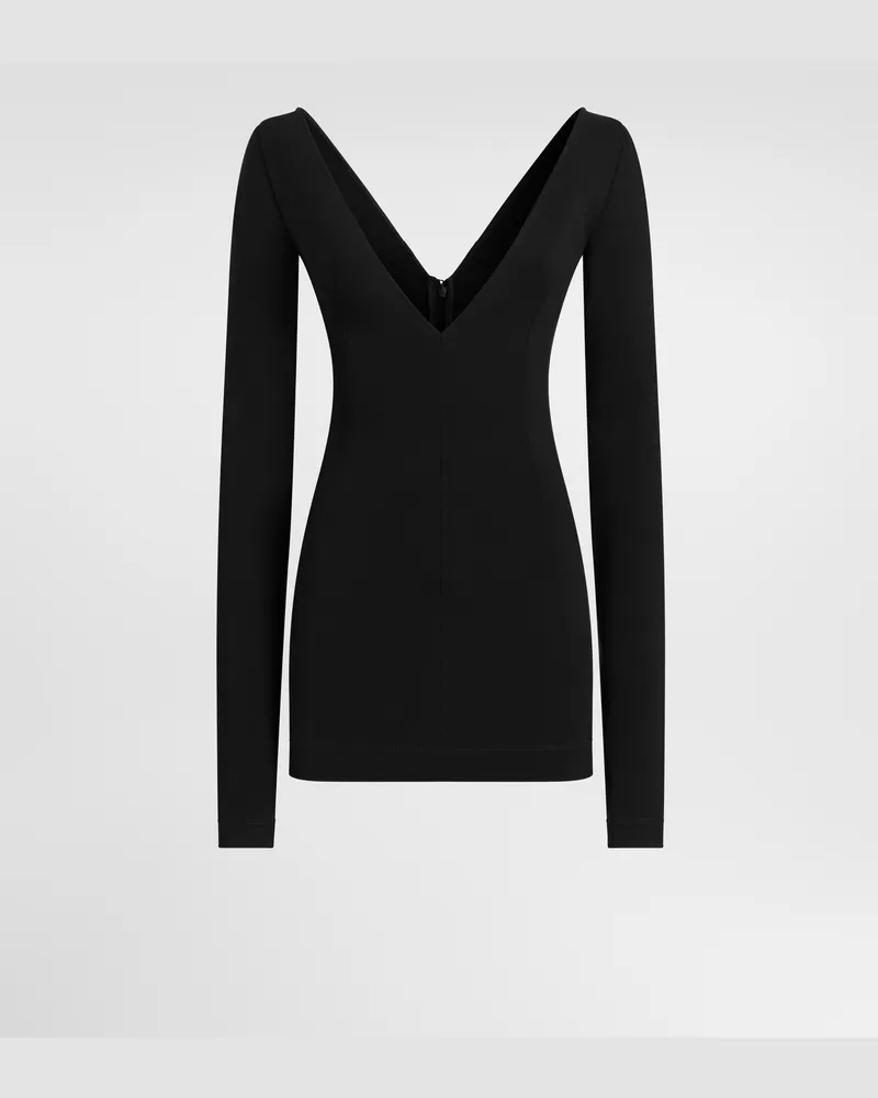 Dolce & Gabbana Kleid Aus Jersey - Frau Collection Schwarz Viskose Schwarz