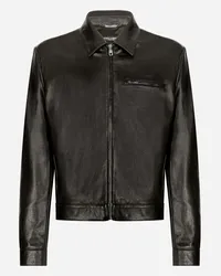 Dolce & Gabbana Jacke aus Lammleder Schwarz