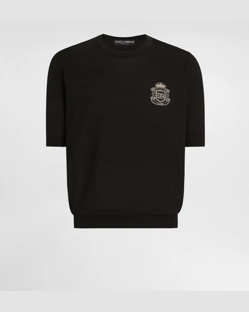 Dolce & Gabbana Cotton Pullover - Mann Strickwaren Schwarz Black