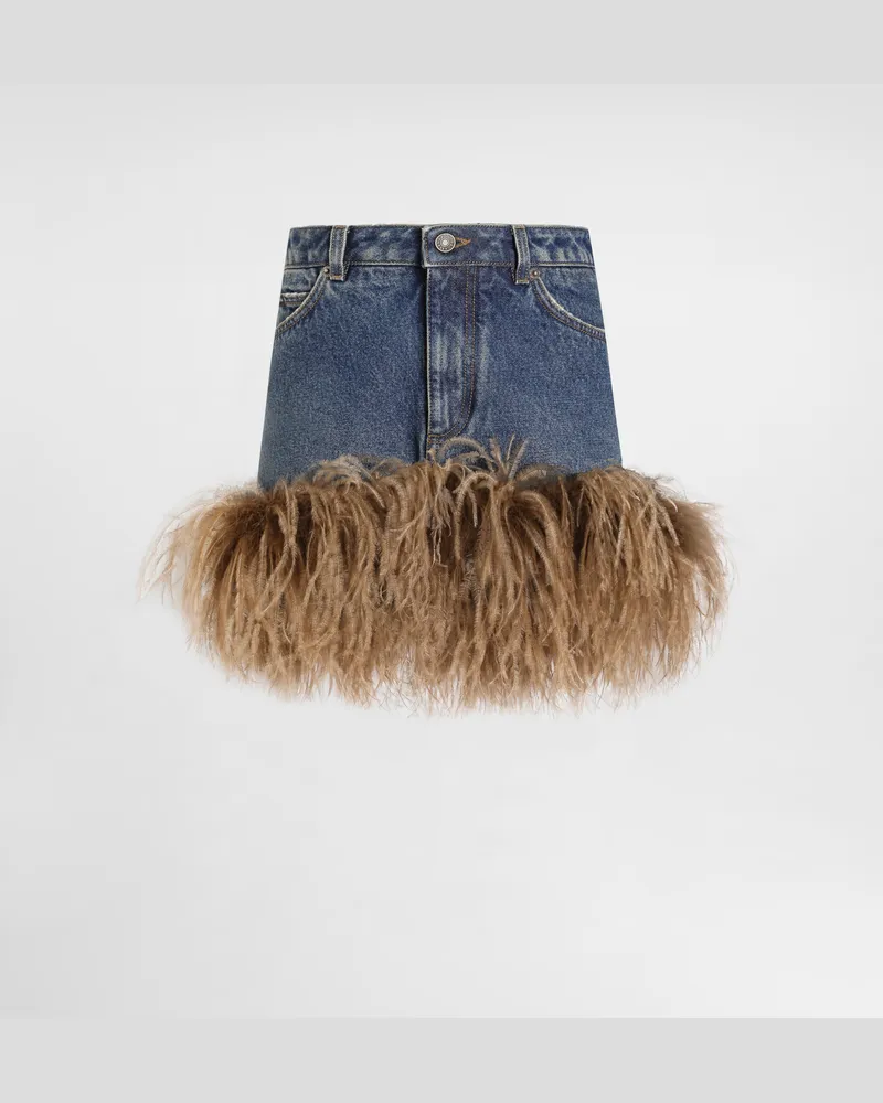 Dolce & Gabbana Denim Skirt - Frau Denim Mehrfarbig Mehrfarbig