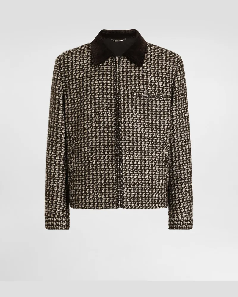 Dolce & Gabbana Steppjacke In Hahnentritt - Mann Mäntel Und Jacken Mehrfarbig Mehrfarbig