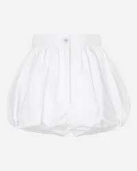 Dolce & Gabbana Panty-Shorts im Ballon-Stil aus Baumwollpopeline Weiss