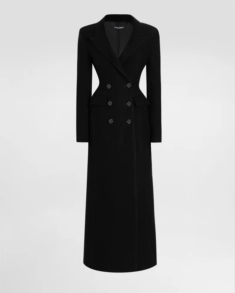 Dolce & Gabbana Double-breastedwool Coat - Frau Mäntel Und Jacken Schwarz Black