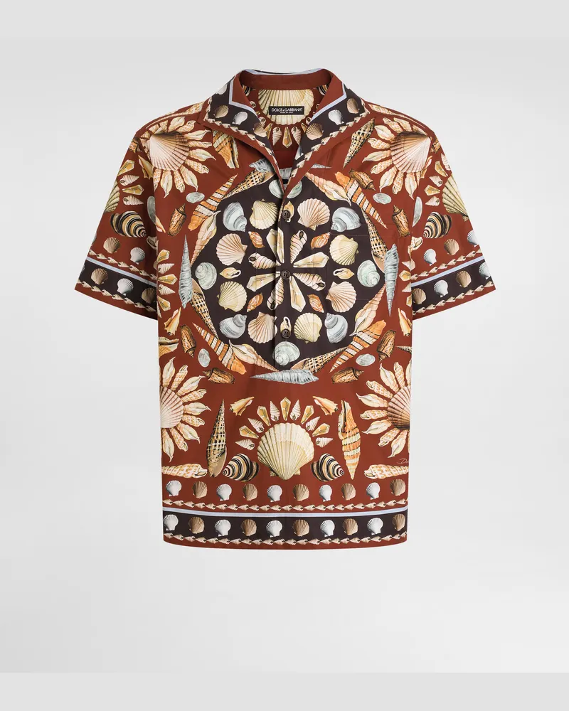 Dolce & Gabbana Printe Popeline Oversized Shirt - Mann Hemden Multicolor Multicolor