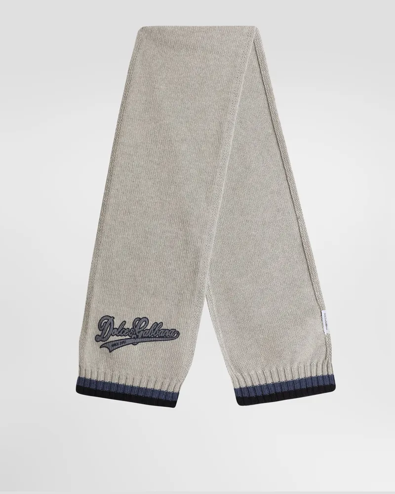 Dolce & Gabbana Strickschal Mit Logo - Mann Collection Beige 