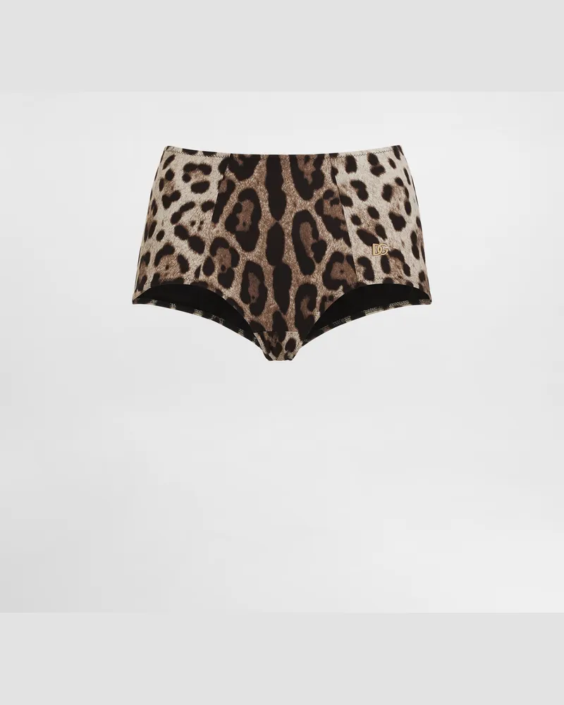 Dolce & Gabbana Bikini-panty Leoprint - Frau Bademode Animalprint Jersey Animal-print