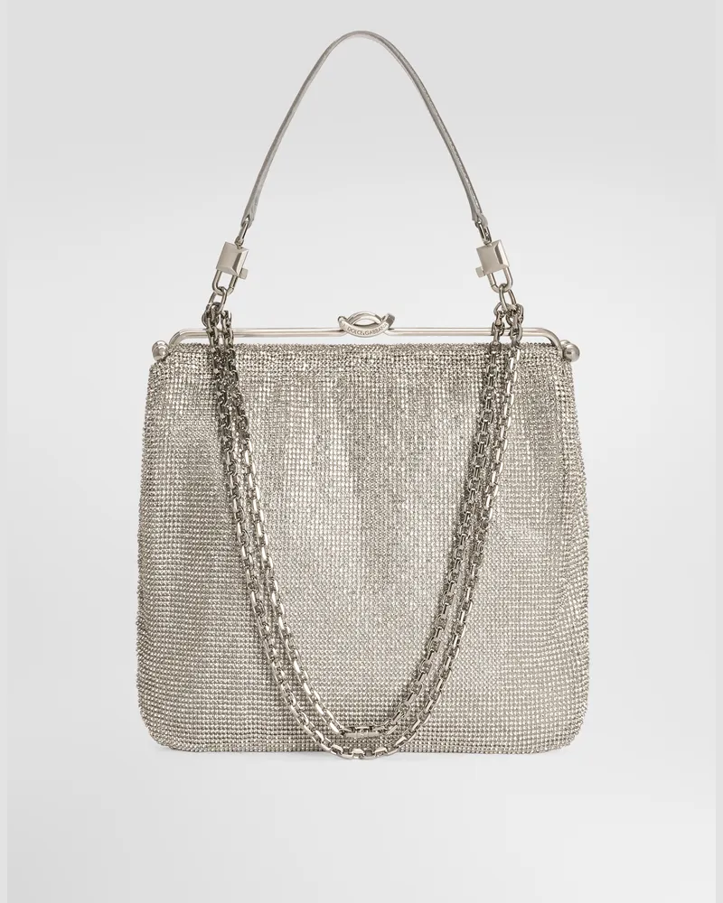 Dolce & Gabbana Schulter- Und Umhängetasche Dina Aus Kristall-mesh - Frau Collection Azurblau Azurblau