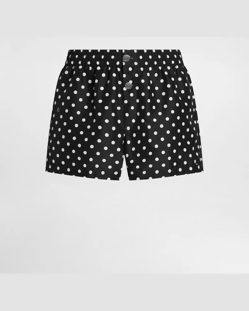 Dolce & Gabbana Bade-boxershorts Mit Polka-dot-print - Mann Beachwear Multicolor Multicolor