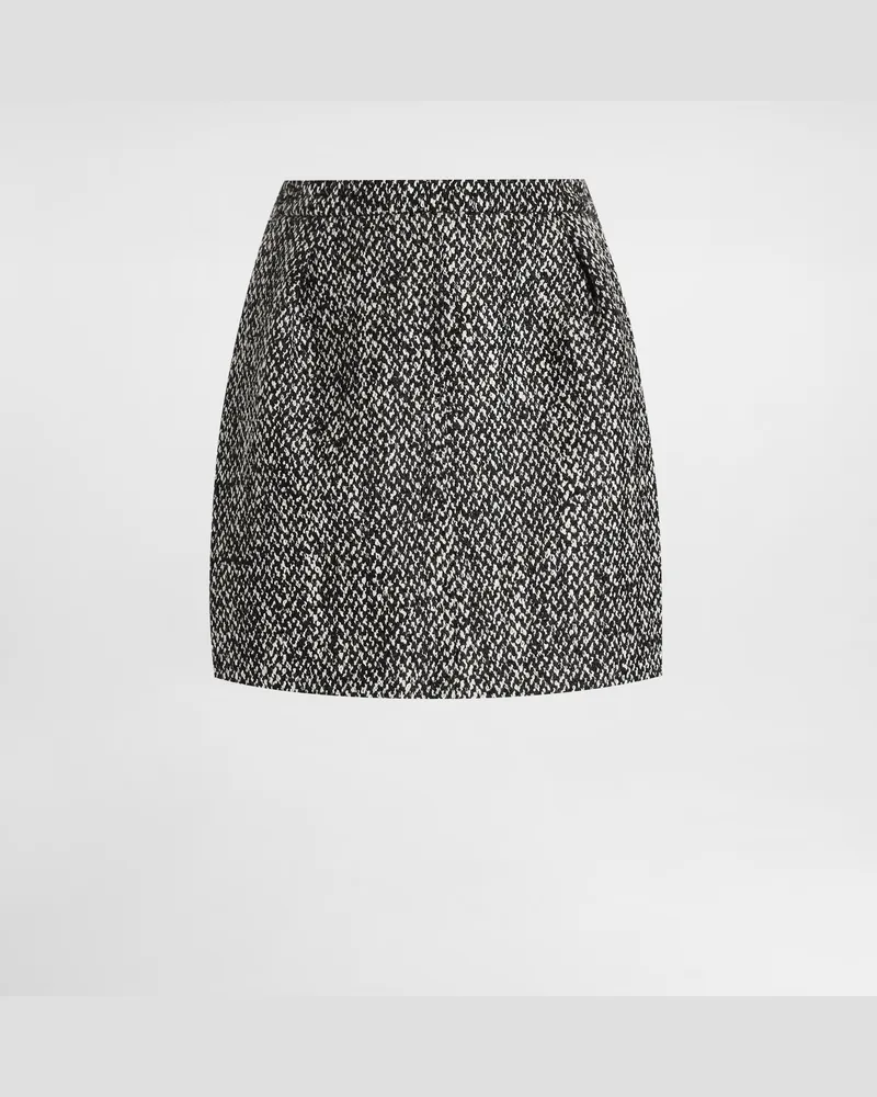 Dolce & Gabbana Kurzer Rock Aus Doppelgewebe Aus Einem Wollmix - Frau Röcke Mehrfarbig Mehrfarbig