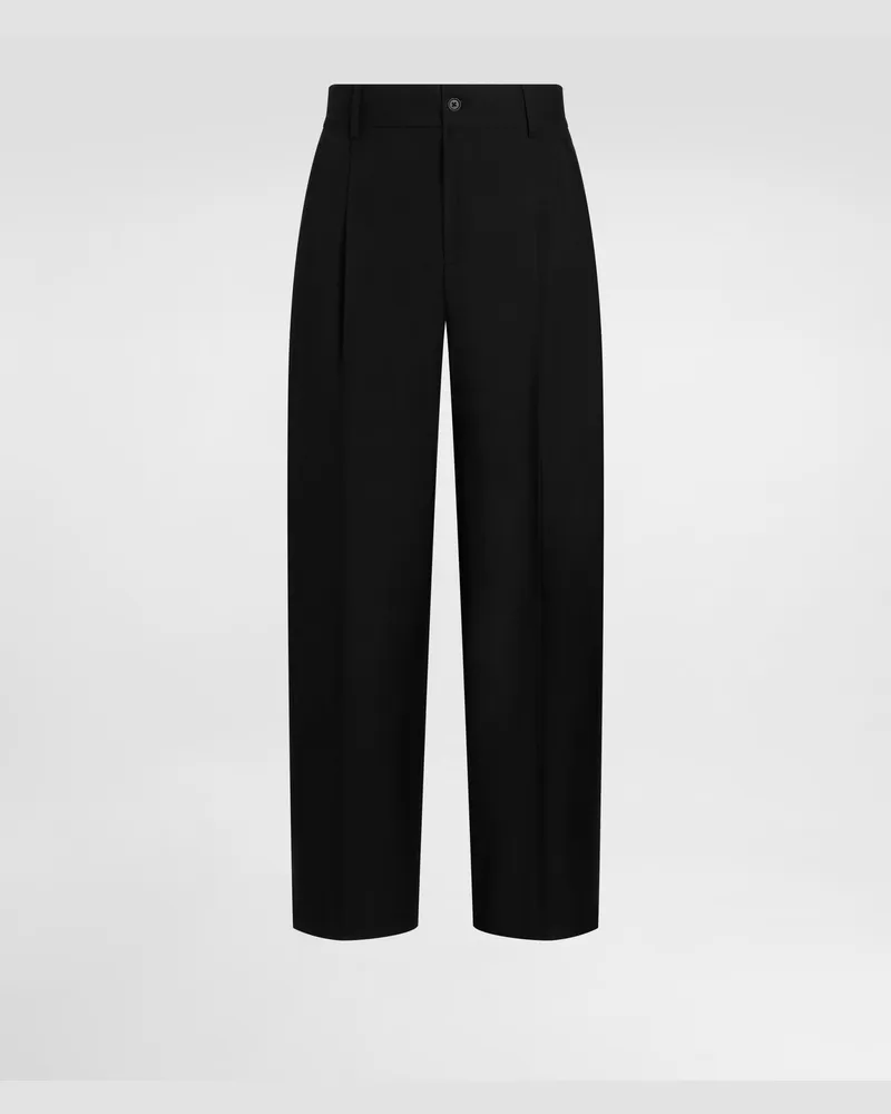 Dolce & Gabbana Hose Aus Schurwolle - Mann Hosen Und Shorts Schwarz Black