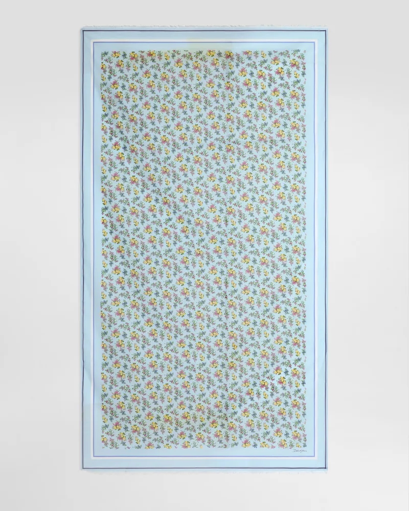Dolce & Gabbana Small Floral-print Cotton Batiste Sarong - Frau Bademode Multicolor Multicolor