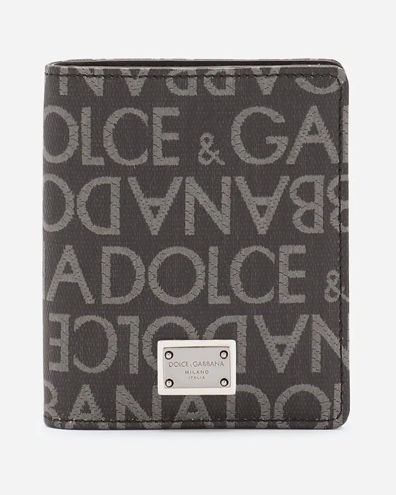 Dolce & Gabbana Bifold-Kartenetui aus beschichtetem Jacquard Mehrfarbig