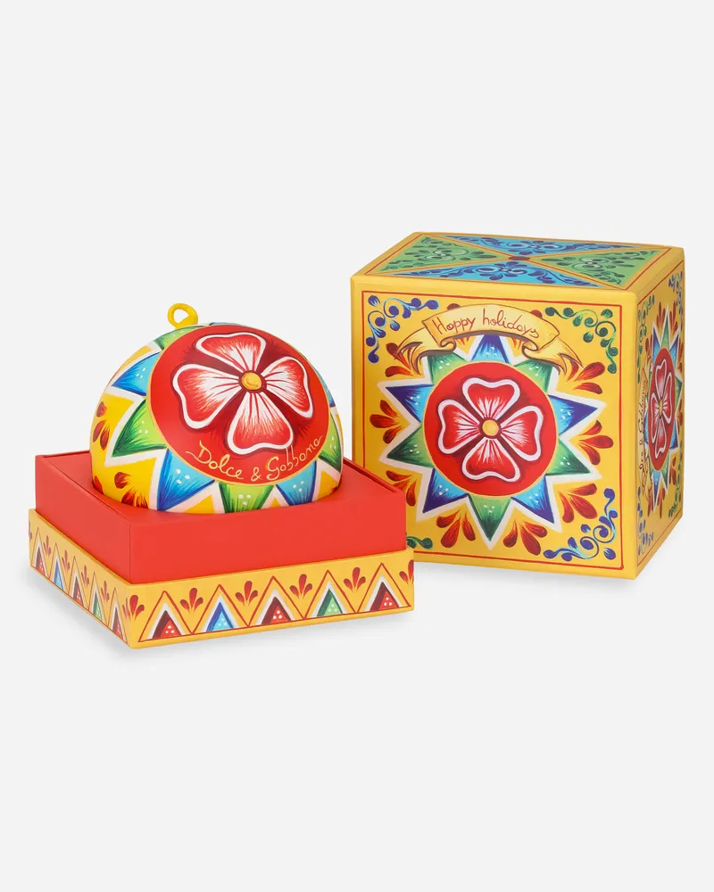 Dolce & Gabbana Decorative Glass Ball - Holiday Decoration Multicolor Multicolor