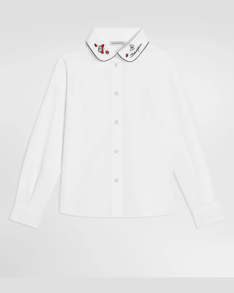 Dolce & Gabbana Baumwollpopeline-hemd - Frau Collection Wei� Baumwolle 