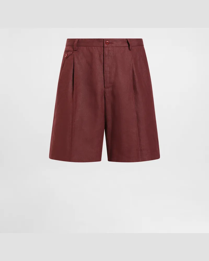 Dolce & Gabbana Bermuda-shorts Aus Leinen - Mann Hosen Und Shorts Mehrfarbig Leinen Mehrfarbig