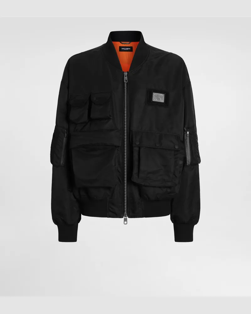 Dolce & Gabbana Nylon Gabardine Jacket - Mann Mäntel Und Jacken Schwarz Black