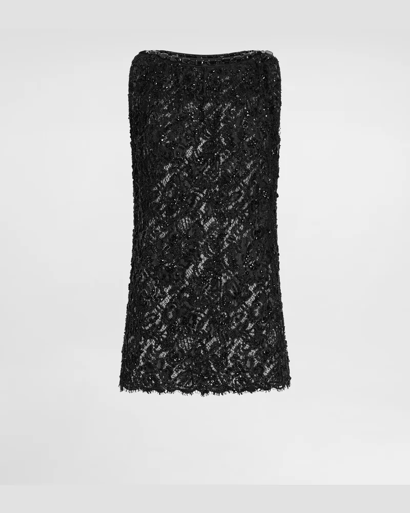 Dolce & Gabbana Kleid Aus Spitze - Frau Collection Mehrfarbig Mehrfarbig