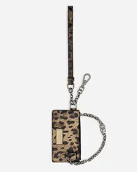 Dolce & Gabbana Kartenetui aus Dauphine-Kalbsleder Leoprint Animal-print