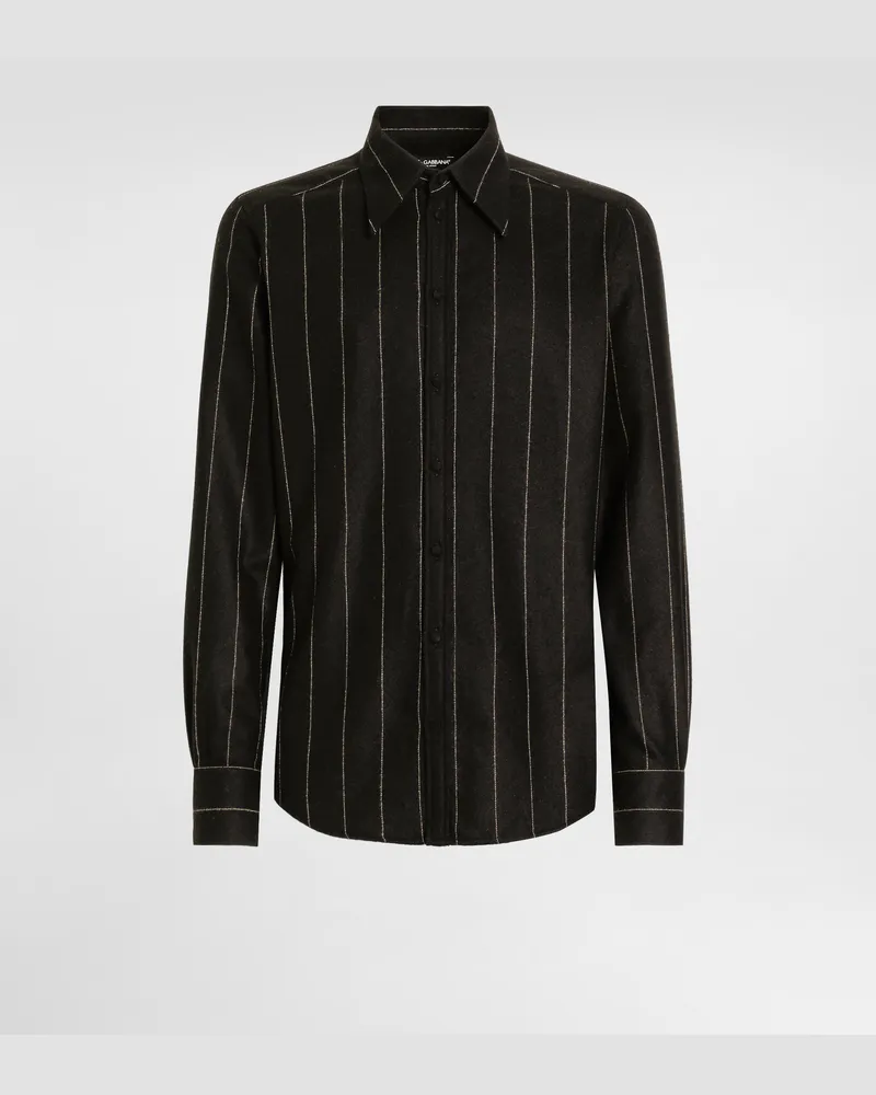 Dolce & Gabbana Pinstriped Flannel Shirt - Mann Hemden #n/d Multicolor